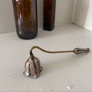 Vintage style brass tulip candle snuffer